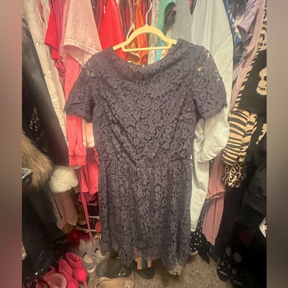 Women’s large NWOT navy lace dress - Picture 1 of 3